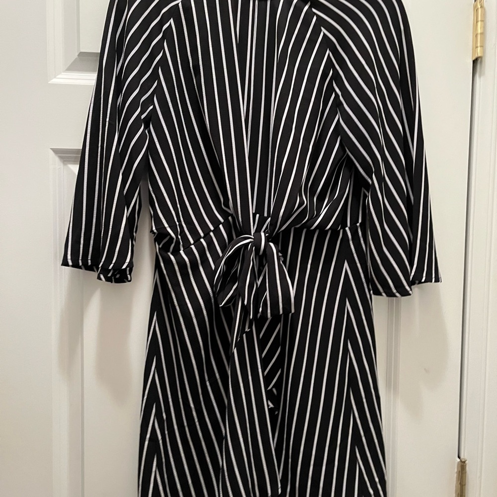 Black and White Striped Dress